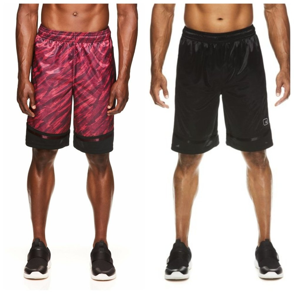 AND1 BASKETBALL GYM SHORTS - BUNDLE SET OF 2 / LARGE